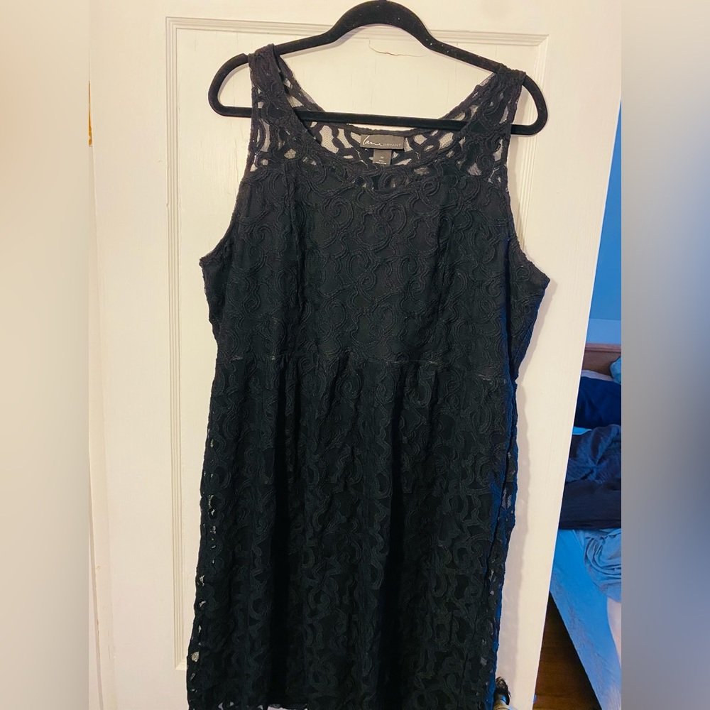 Lane Bryant black knee length cocktail dress